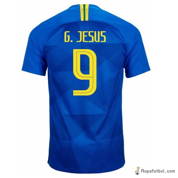 Camiseta Brasil Replica Segunda Ropa G.Jesus 2018 Azul